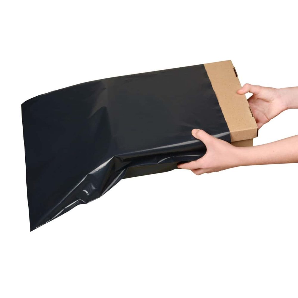 1000 Bolsas E-commerce Lisos Negro N° 3 - 42x54+5 cm- C/adh