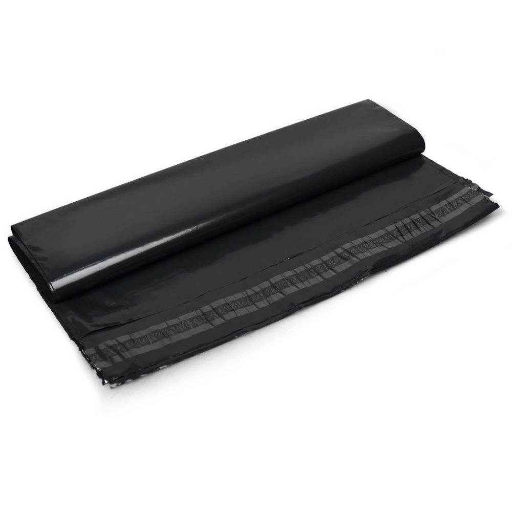 100 Bolsas E-commerce Lisos Negro N° 1 - 20x32 cm- C/adh - Imagen 2