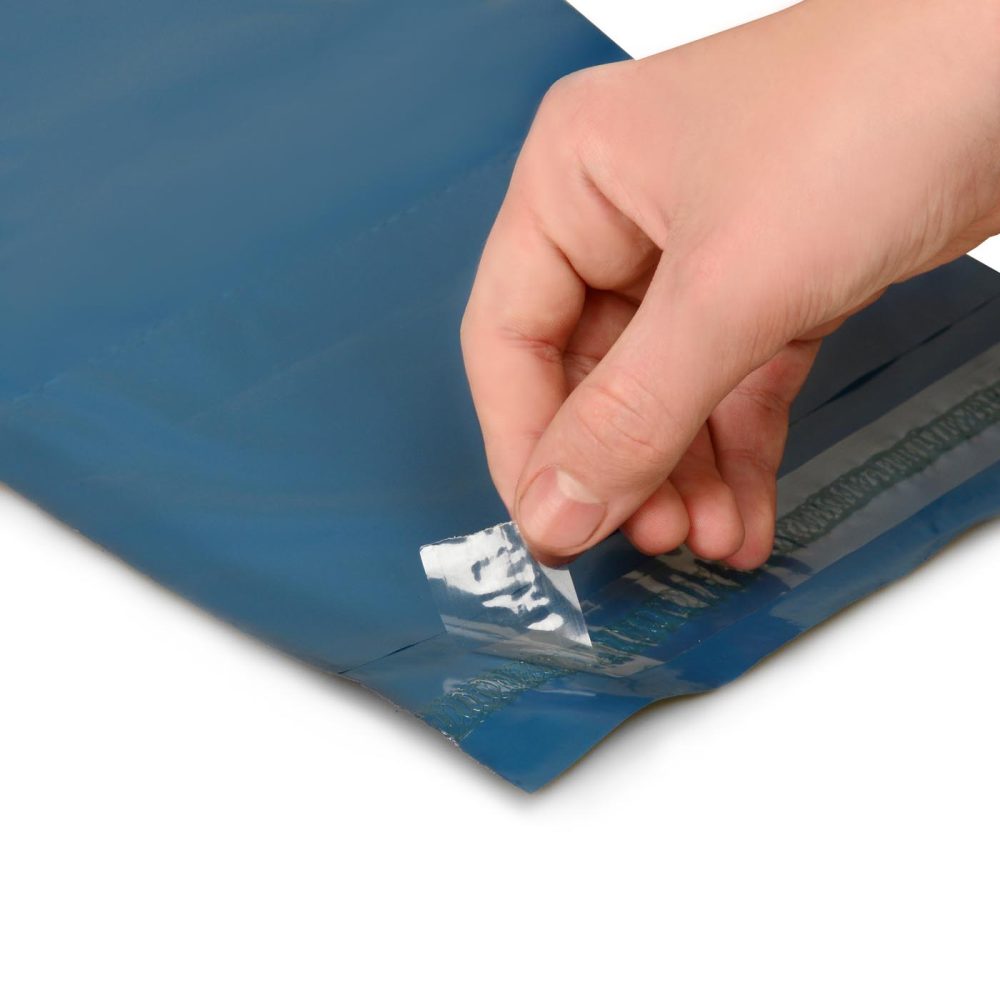 100 Bolsas E-commerce Lisos Azul 3R N°2 - 30x45+5 cm- C/adh - Imagen 3