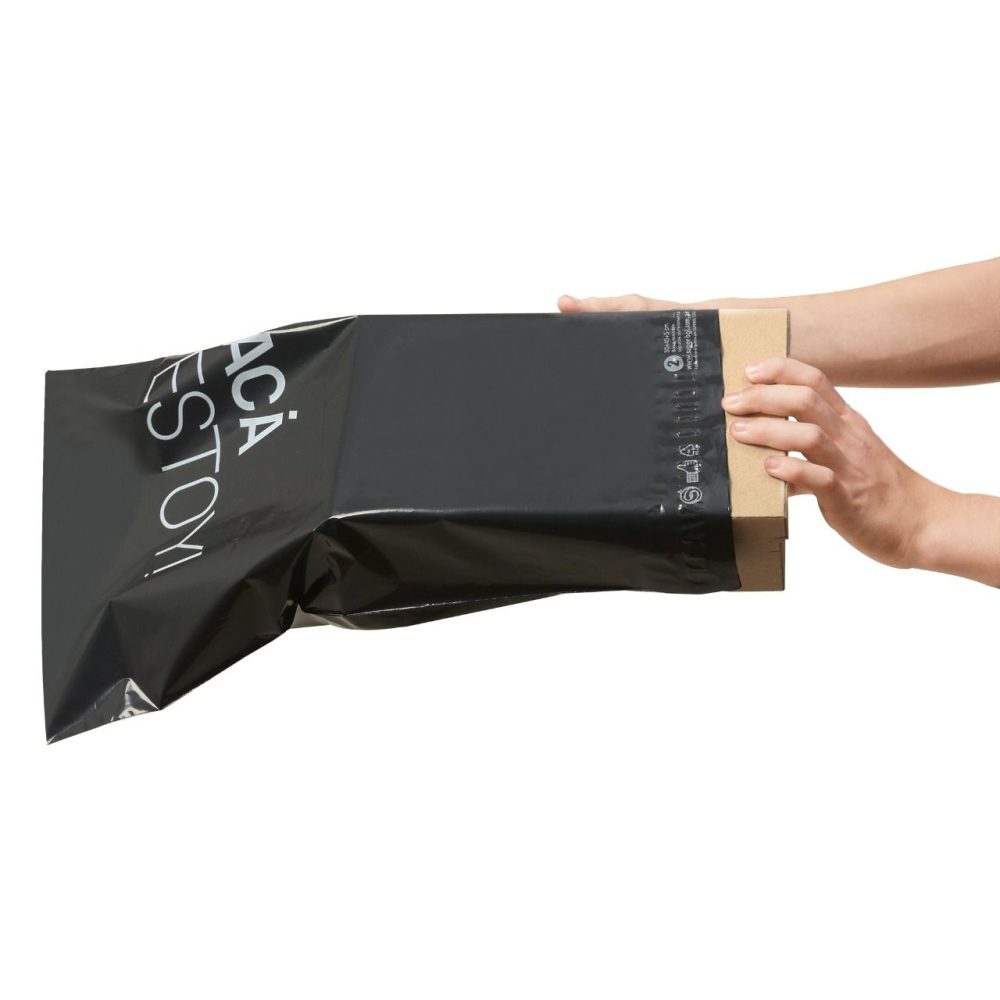 100 Bolsas E-commerce ACÁ Estoy N° 2 - 30x45+5 cm - C/adh.
