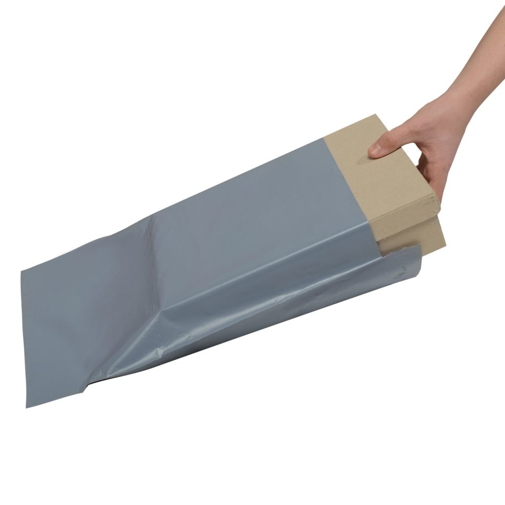 20 E-Commerce Gris Bio compostable N°3 (45 x 55 + 5 cm x 40 mic)