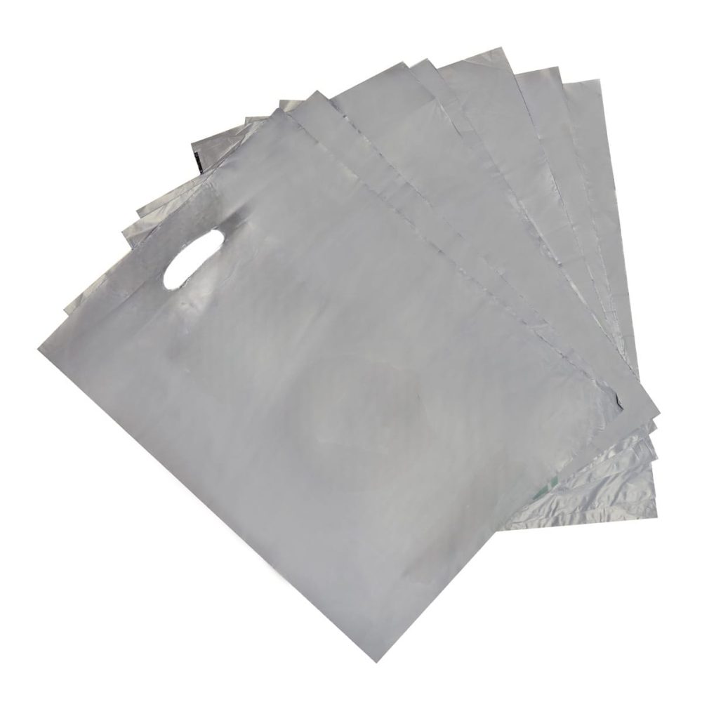 20 Bolsa Bio-compostables Gris rectángulo troquel 35 x 45 cm x 40mic - Imagen 2