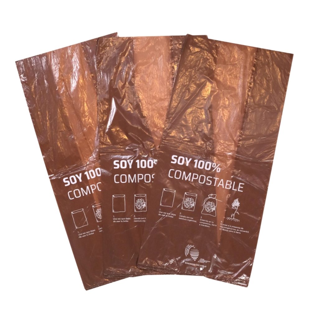 20 Bolsas de residuos orgánicos Biocompostable marrón 45x60 c/fuelle - Imagen 2
