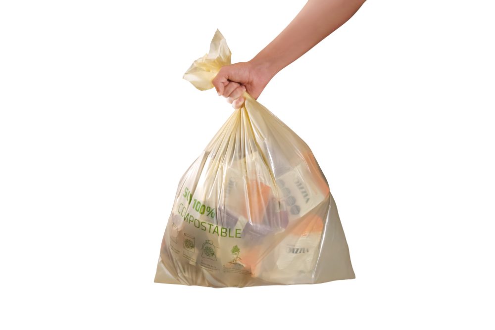20 Bolsas de residuos orgánicos Biocompostable Beige 50x70