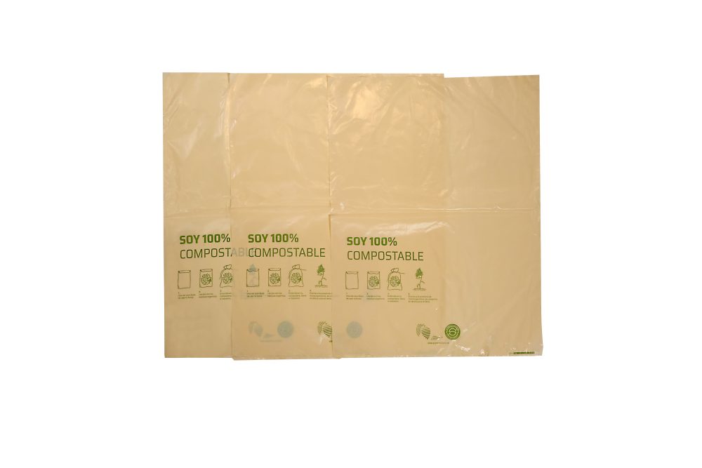 20 Bolsas de residuos orgánicos Biocompostable Beige 50x70 - Imagen 2