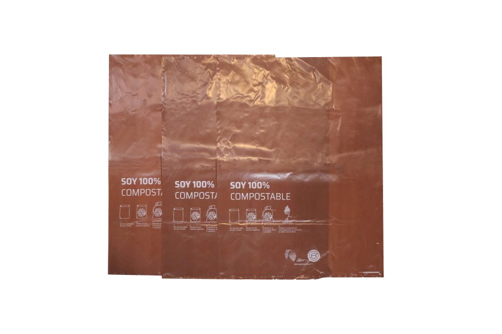 20 Bolsas de residuos orgánicos Biocompostable marrón 50x70 - Imagen 2