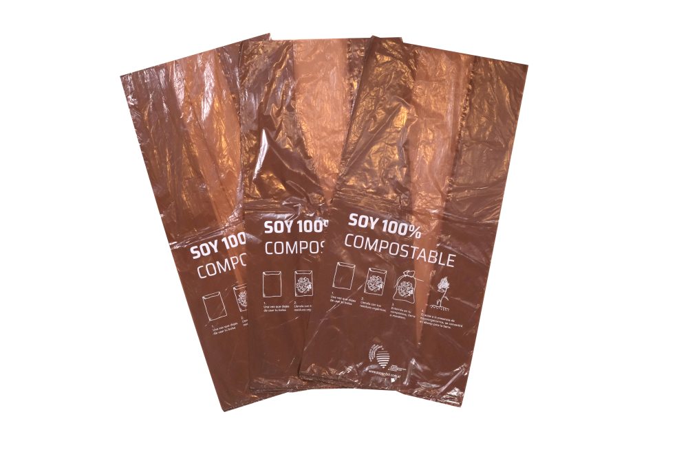 20 Bolsas de residuos orgánicos Biocompostable marrón 50x70 c/fuelle - Imagen 2