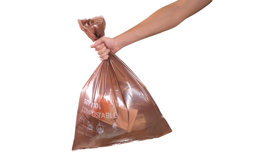 20 Bolsas de residuos orgánicos Biocompostable marrón 50x70