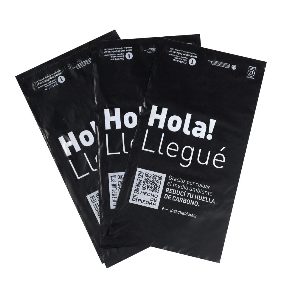 400 Bolsas E-commerce Hola Llegué N° 1-Hecho de Piedra- 20x32+5 cm- C/adh - Imagen 2
