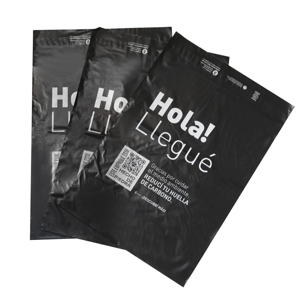 100 Bolsas E-commerce Hola Llegué N° 3-Hecho de Piedra- 42x54+5 cm- C/adh - Imagen 2