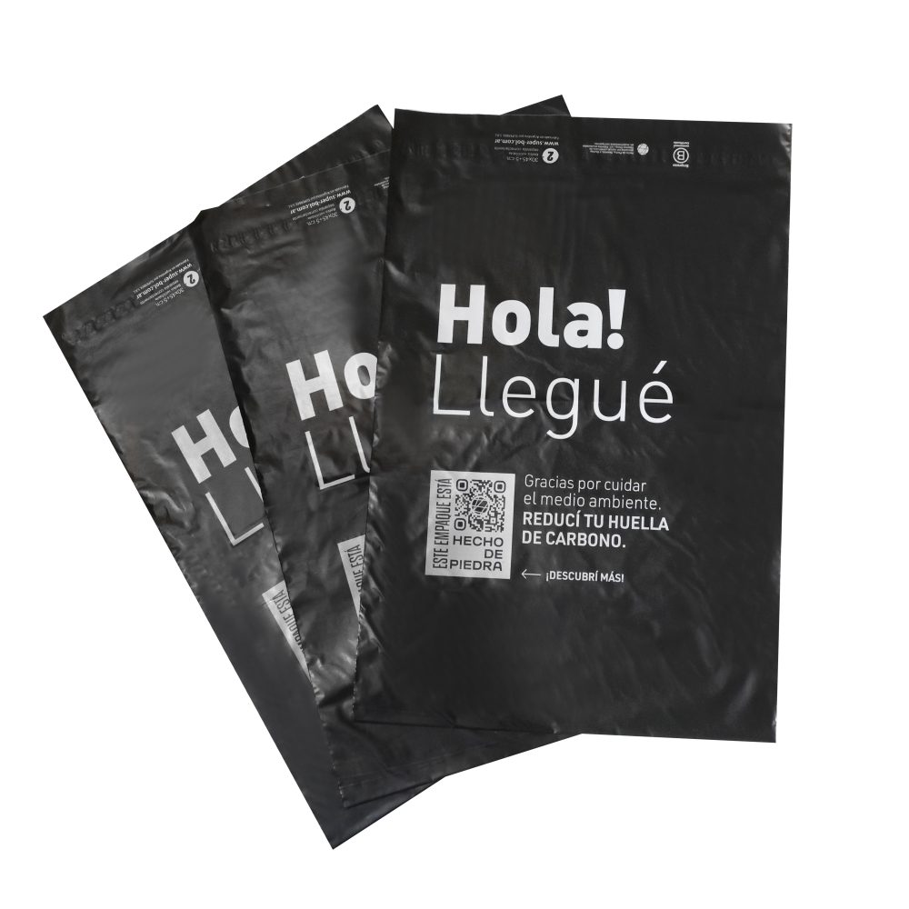 400 Bolsas E-commerce Hola Llegué N° 2-Hecho de Piedra- 30x45+5 cm- C/adh - Imagen 2